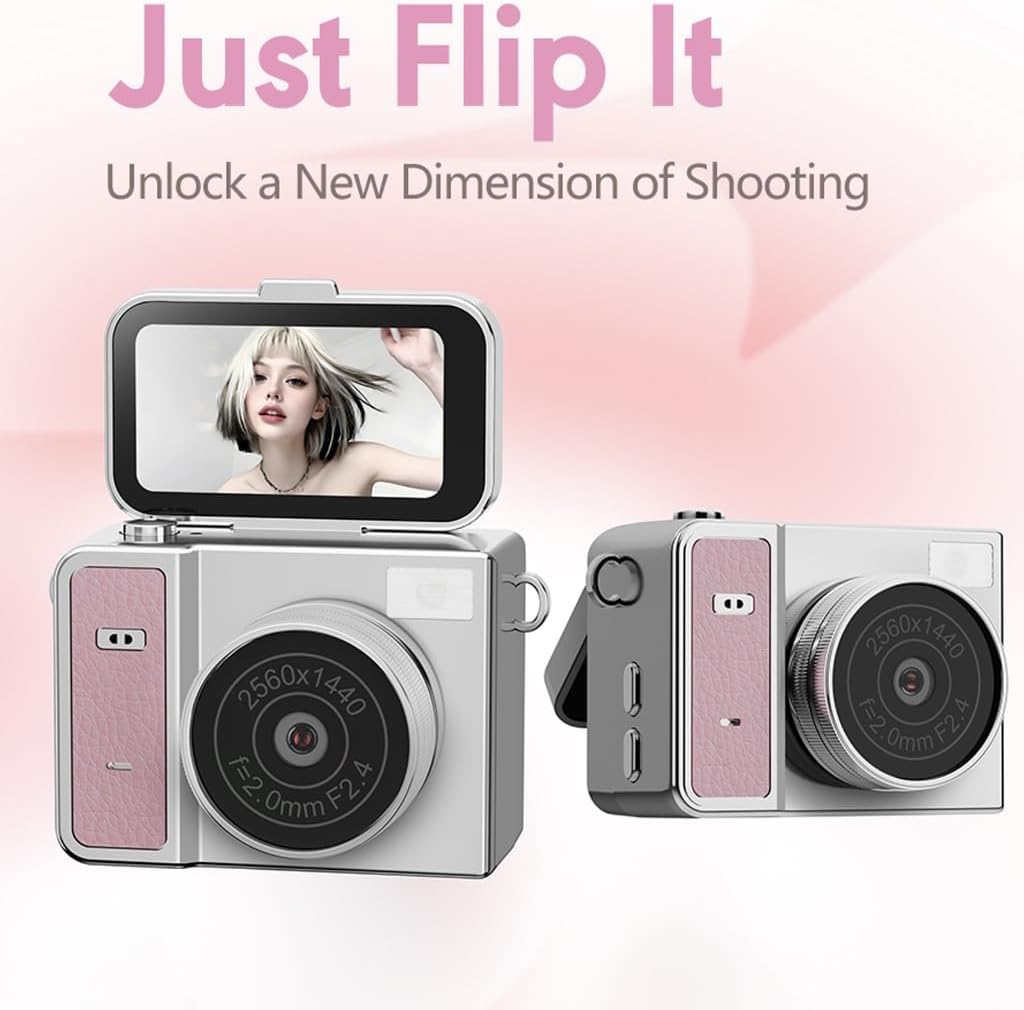 Small Camera 1.47inches Display Screen Supports Storage Memory Up to 128GB