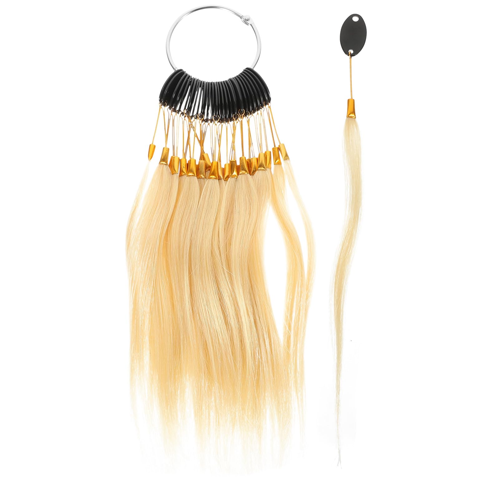 FOMIYES Nuancier de Cheveux Véritables Mèches Professionnelles en Cheveux Humains 30 Pièces Confortables Toucher pour Test de Coloration Capillaire pour Salons de Beauté