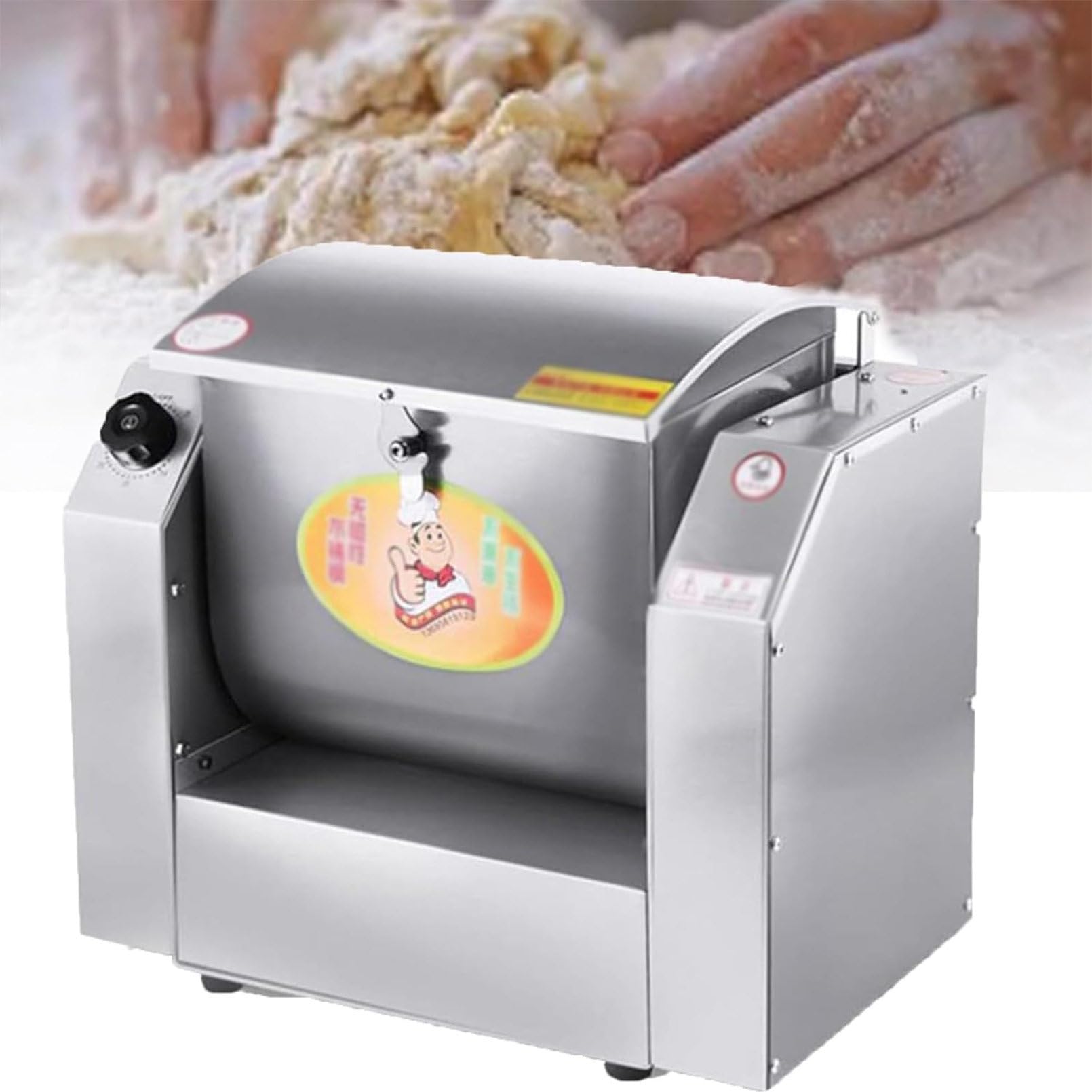 Impastatrice per Impasto Commerciale da 1100 W/1500 W, impastatrice per Impasto, impastatrice per Alimenti Commerciale Versatile, impastatrice elettrica per Impasto, per cucine e Mense, 5 kg