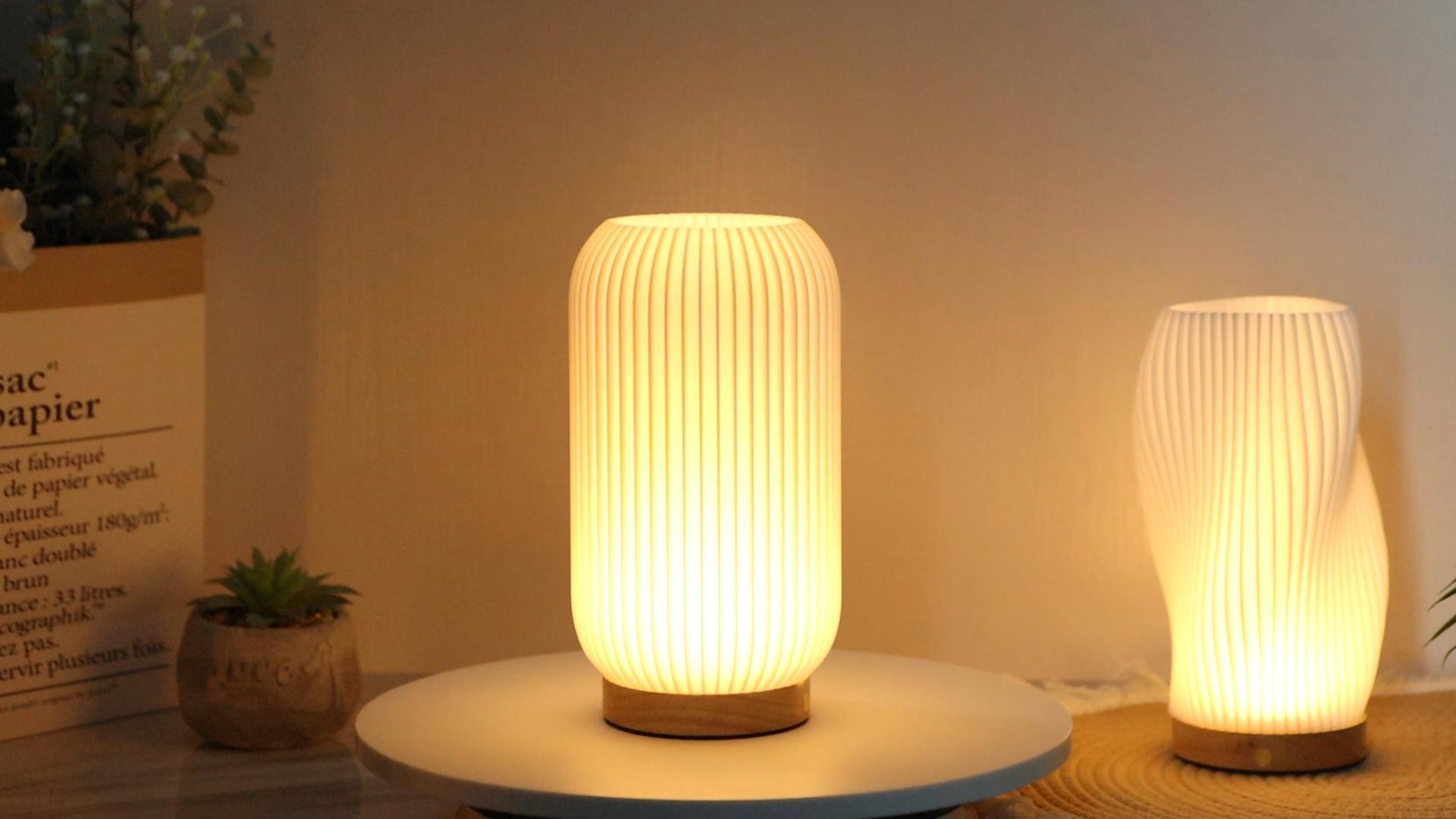 JHY DESIGN 3-Color Light Source Dimmable Touch Bedside Lamp 9