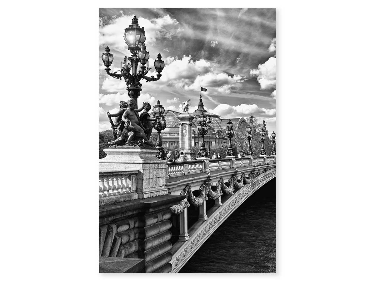 Tableau Paris Pont Alexandre III Alu impression sur métal pour décoration murale moderne