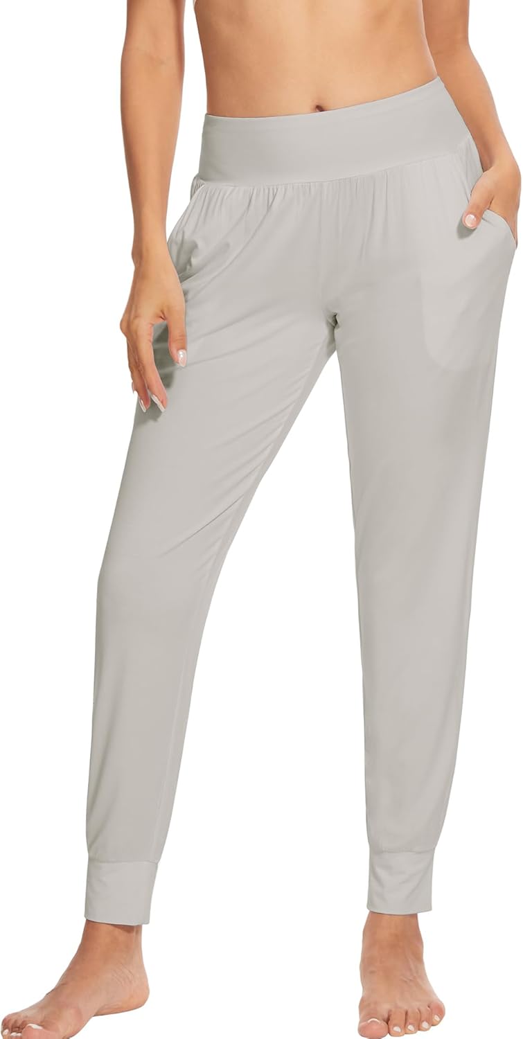 WiWi Women's Viscose from Bamboo Joggers Super Soft Pajama Pants Yoga Bottoms Cooling Lounge Sweatpants S-XXL