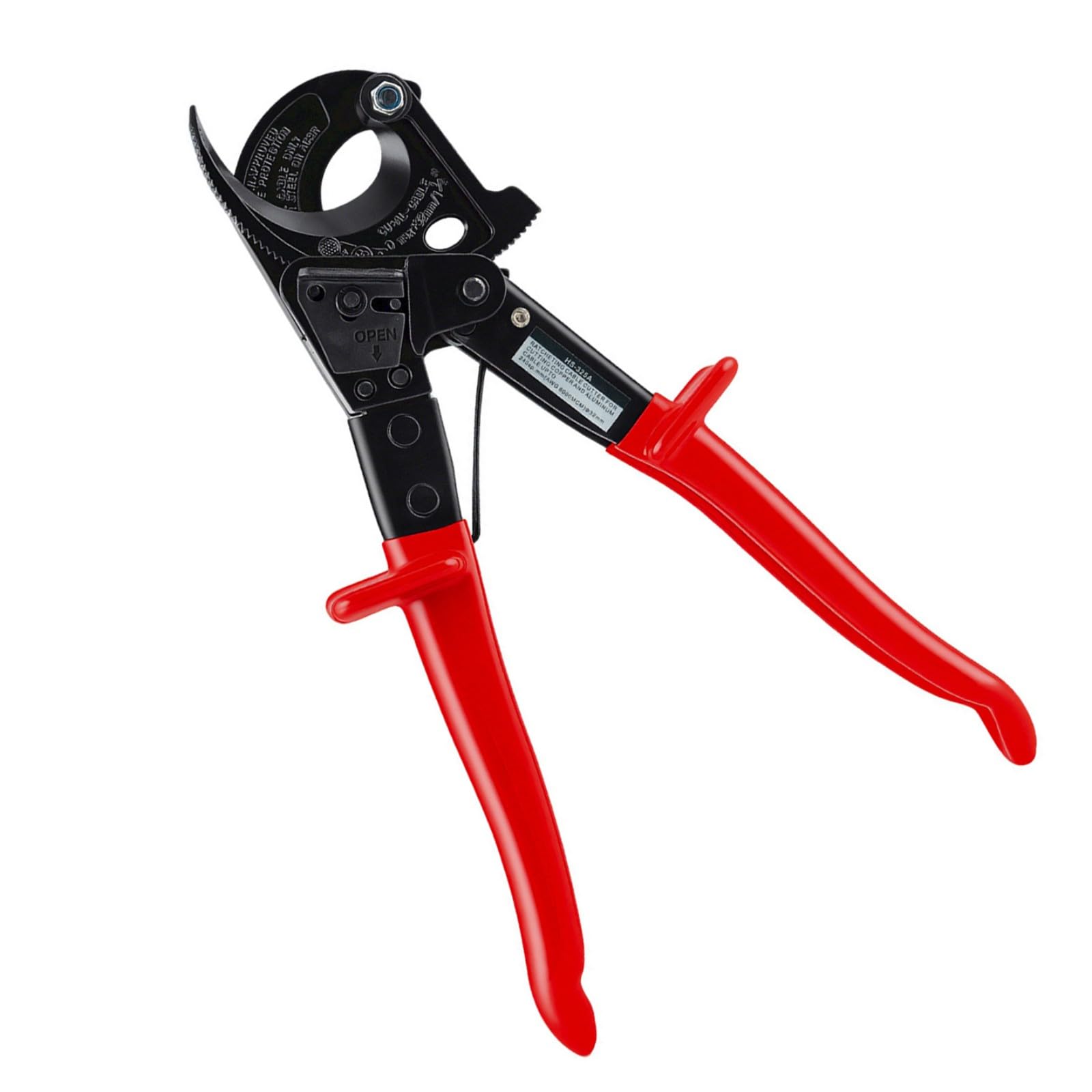 Industrial Grade Ratcheting Wire Cutting Tool Cable Scissor for Electricians with Ground and Insulated Handle Ergonomic Wire Shear