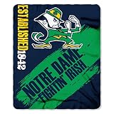 Northwest NCAA Notre Dame Fighting Irish Unisex-Adult Fleece Throw Blanket, 50" x 60", Painted