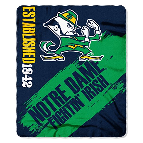 Northwest NCAA Notre Dame Fighting Irish Unisex-Adult Fleece Throw Blanket, 50" x 60", Painted