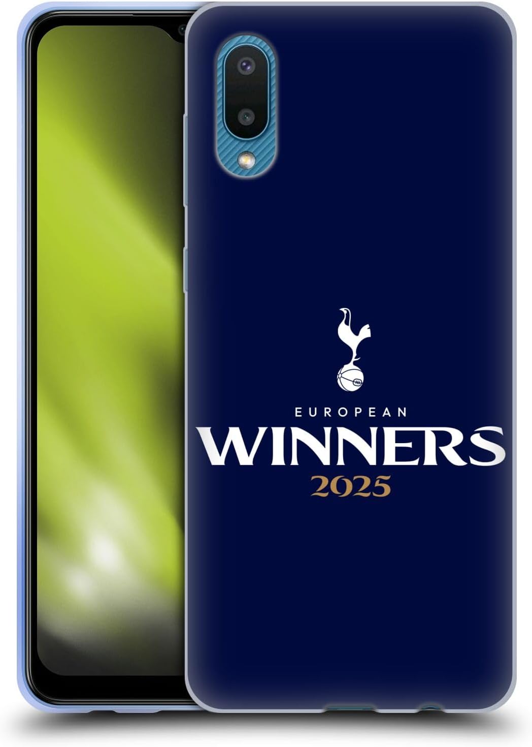 Head Case Designs Officially Licensed Tottenham Hotspur F.C. Blue 2025 European Winners Gel Case [Military Grade Protection] Compatible With Samsung Galaxy A02/M02 (2021)