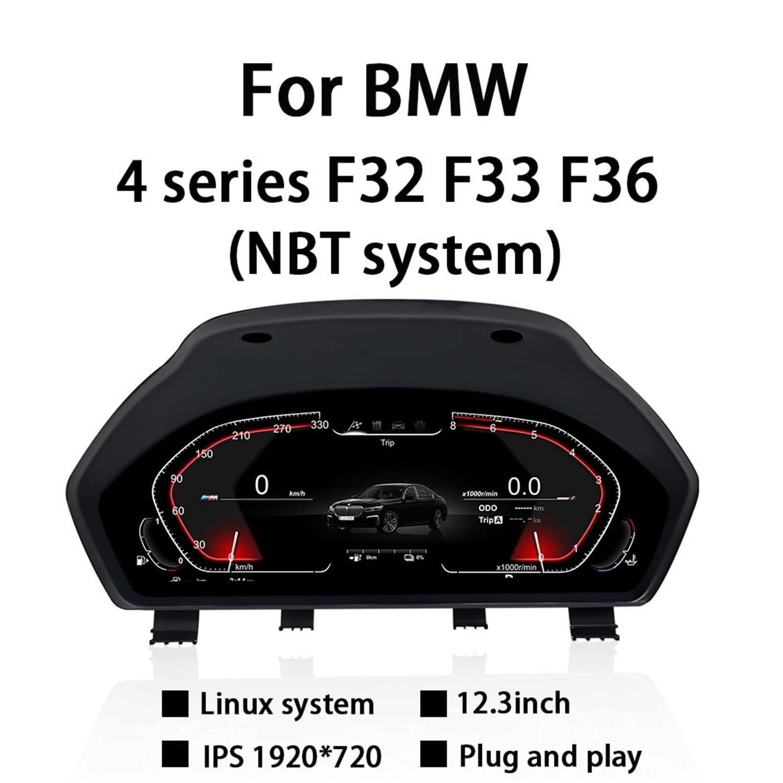 Tableau de bord LCD pour BMW Série 3 F30 F31 GT F34, système NBT (2013-2019) Tableau de bord de voiture(NBT F32 F33 F36)