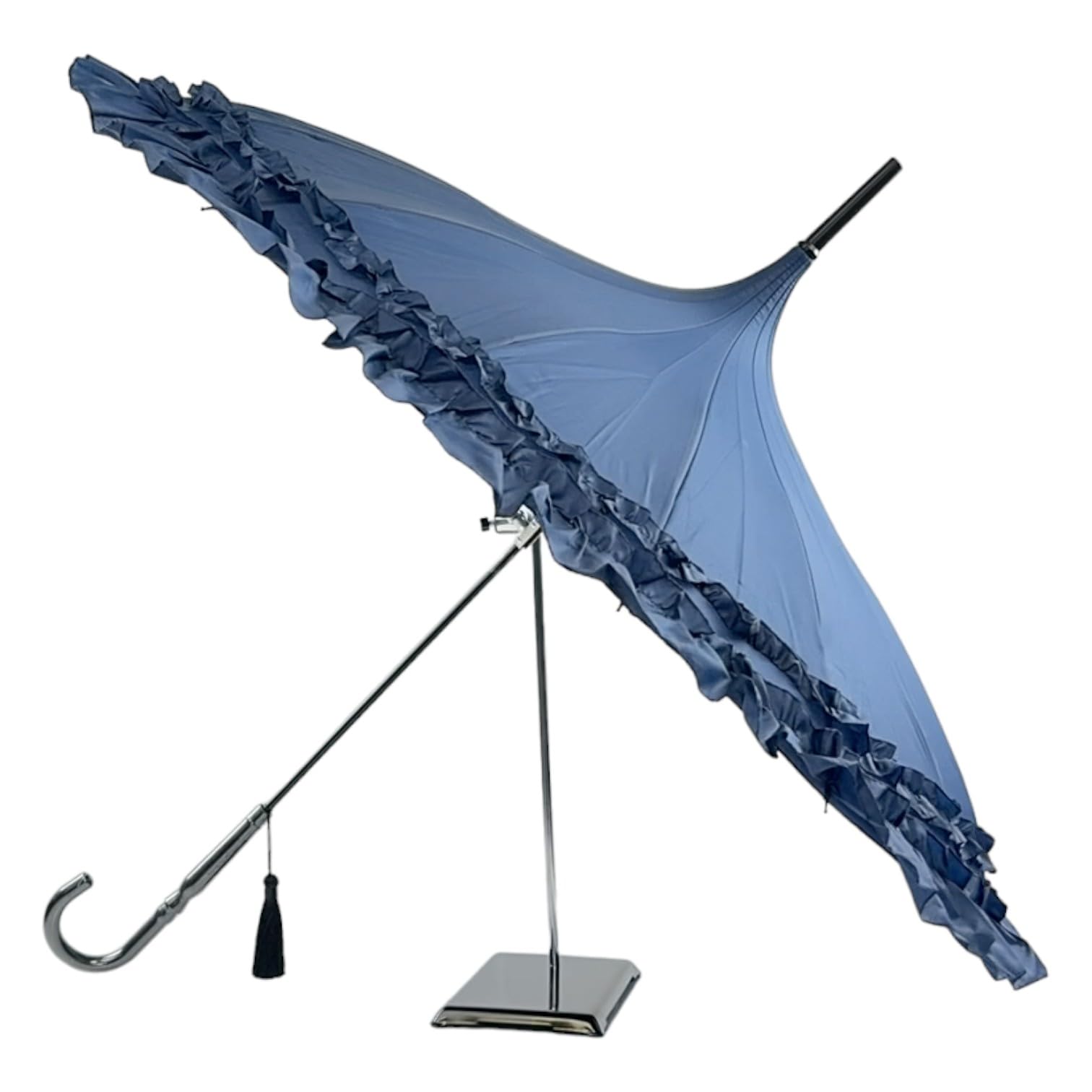 Soake Boutique Frilled Pagoda Umbrella in Navy