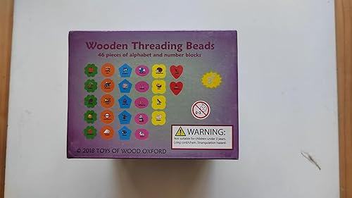 Miniatura 9 de TOWO Bloques de números del alfabeto de madera  Letras ABC Roscando cuentas juguete clasificador 46 piezas  Rompecabezas de cordones  Juguetes