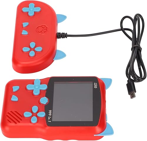 Consola de juegos portátil retro de 1020 mAh, mini consola de videojuegos con 999 juegos clásicos, compatible con conexión de TV y juegos de 2