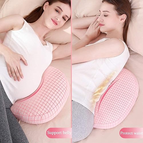Miniatura 4 de Almohada de embarazo para dormir de lado, almohada de doble cuña para maternidad, almohada de dormir lateral para cuerpo, vientre, cintura, soporte