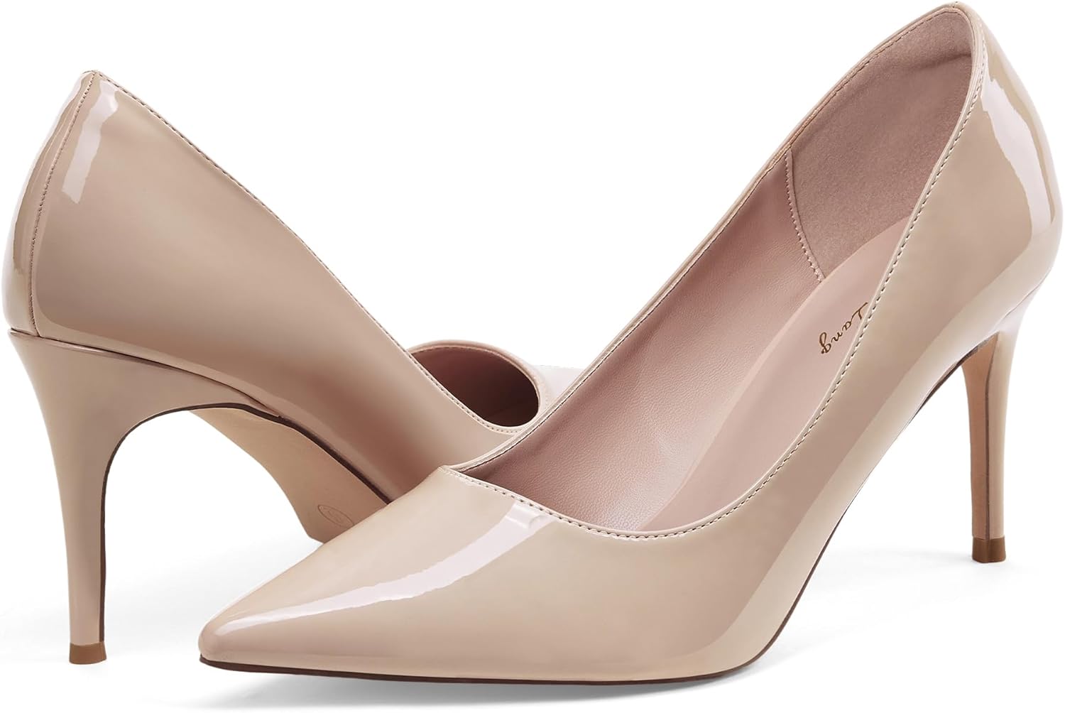 Elisabet Tang 3 in Classic Pointy Pull on Heeled Wedding Pumps - Comfortable Stiletto Closed Toe Dress Heels for Prom Work - Image 5