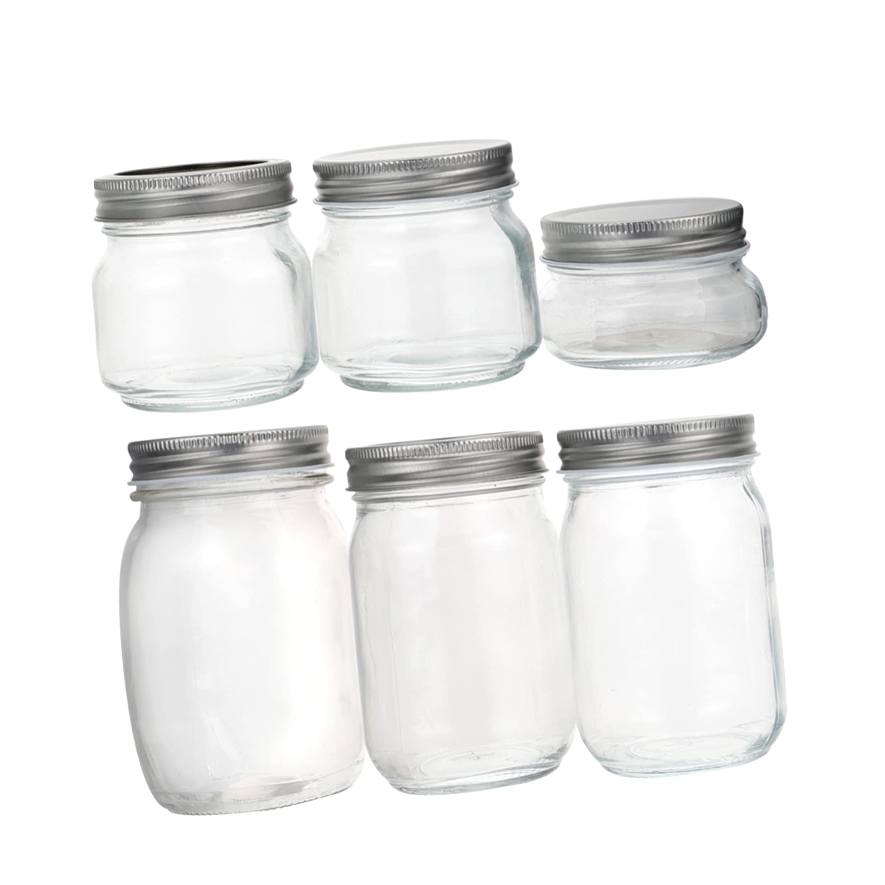 Zerodeko 6 Stück-pack Glas Verschlussdosen für Marmelade und Honig Luftdicht Hygienisch Vielseitig für Küche und Aufbewahrung Zufällige Farbe