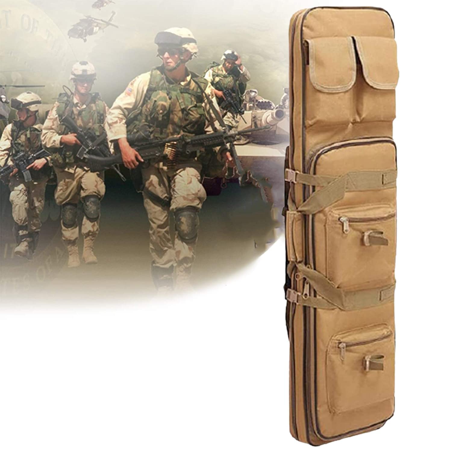 Borsa Porta Fucile, Fucile Custodia per Trasporto, Casi di Fucile Morbido, 85/100/120cm Con 4 Tasche Esterne per Conservare Armi da Collezione