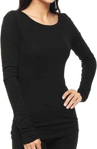 Slub Long Sleeve Band Crew Tee Shirt 