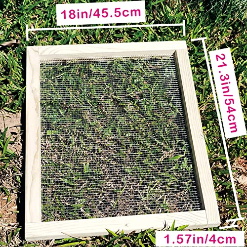Ctsc Soil Sifter For Garden, Compost Sifter, Garden Sieve, Wood Dirt Sifter, Rock Sifter With Stainless Steel Welded Wire Mesh(1/4") #TOP2