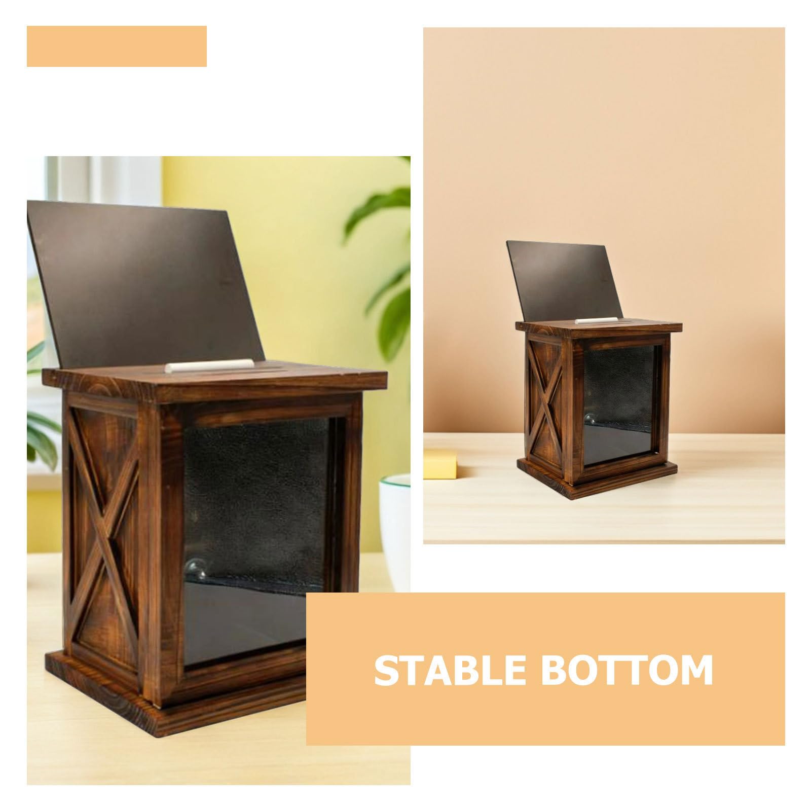 Salvadanaio in Legno Vintage per Finestra Aperta