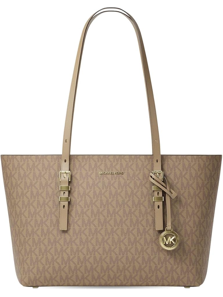 Beige Michael Kors Quinn Md Ew Tz Tote