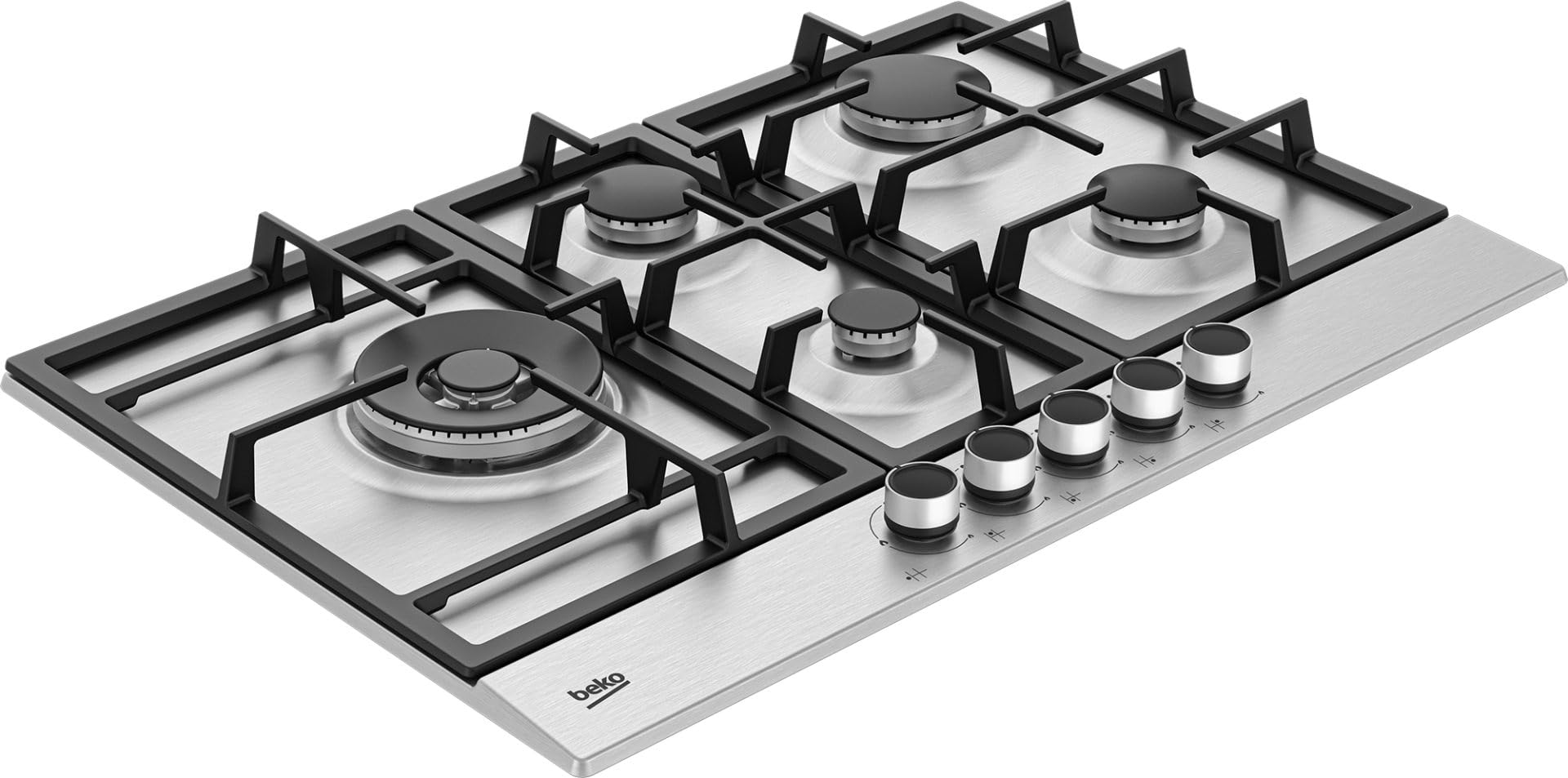P.COTT.GAS 75CM 4F+WOK G.GHISA INOX