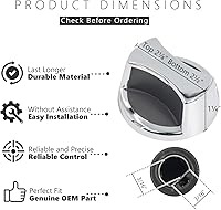 Vista 5 de 806597 Perilla de control de lavadora y secadora para lavadora compatible con el dispositivo Speed Queen Dryer Sustituye a 4961989, AP6339803