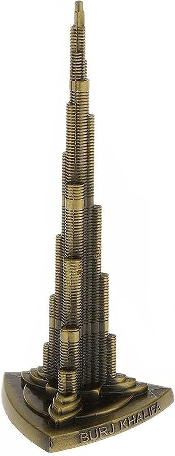 Big Size Burj Khalifa UAE Souvenir Decorative Showpiece - (10 inch's Height) 25.4 cm (Brass, Copper)