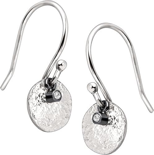 Miniatura 6 de Silpada Pendientes colgantes 'Mini Crystal Disc' con cristales en plata de ley, Cristal, cristal