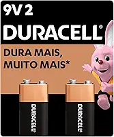 Duracell Bateria Alcalina 9V Com 2 Unidades – Ideal para Detectores de Fumaça e Microfones sem Fio