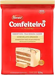 Chocolate Confeiteiro Fracionado Branco em Barra 5Kg Harald