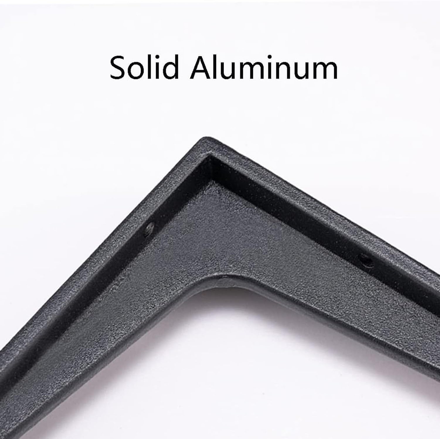 Soportes de Estante de Aluminio Sólido Negro 300KG Resistente Montaje en Pared Forma L Industrial para Cocina Baño Taller 2 Unidades, 240mm/9.4in, 240mm/9.4in