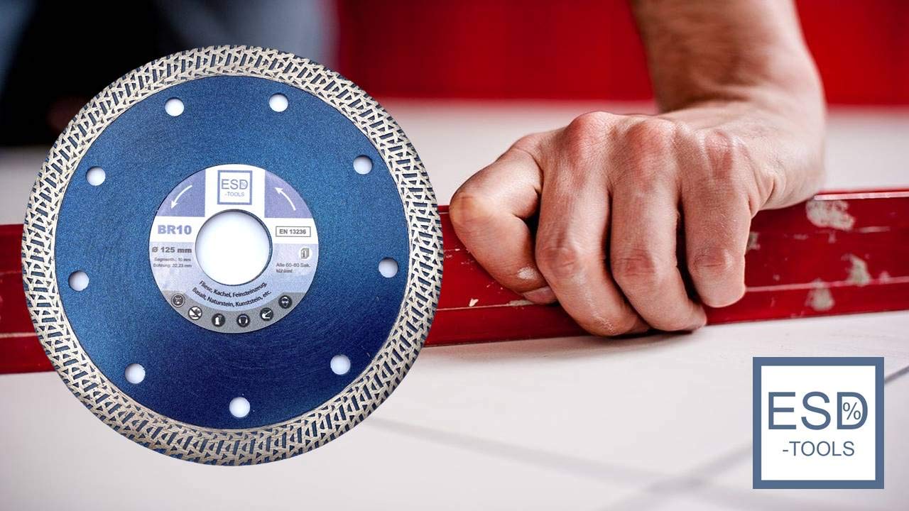 10 x de diamante BR10 baldosas con núcleo reforzado Diámetro 125/22,23 orificio/altura del segmento 10 mm/Disco De Corte De Baldosas piedra natural
