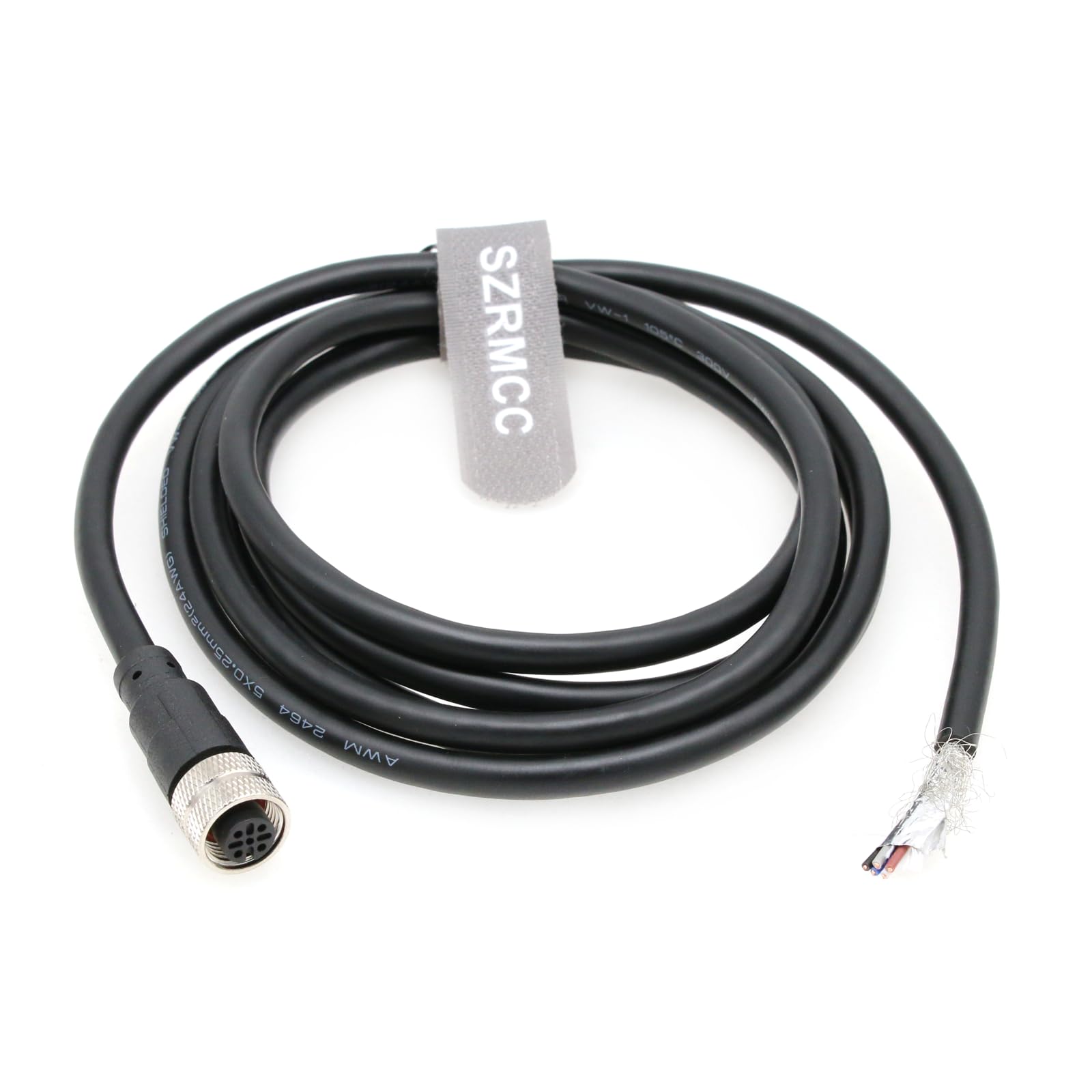 SZRMCC M12 A Code 5-polige Buchse auf Öffnen Sensorkabel IO-Link Geschirmtes Elektrisches Kabel für EtherCAT Profinet Master-Modul, Industrielle Automatisierung (5m)