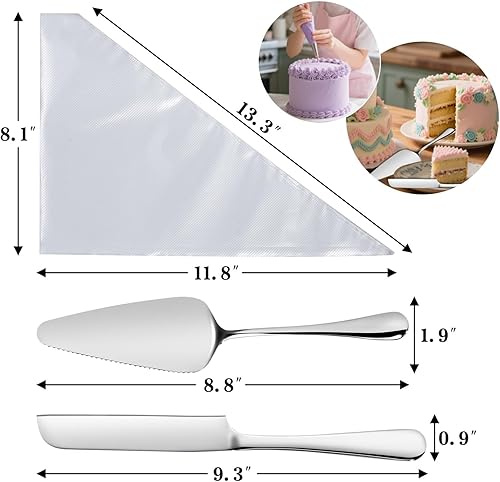Miniatura 3 de Juego de Moldes para Pasteles - 138 Piezas Moldes Redondos para Pasteles de 8 Pulgadas, Molde de Pastel de Acero al Carbono con Asas, Kit de