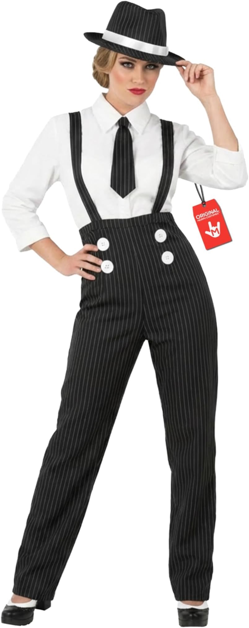 Fun Shack Female 1920 Gangster Costume Women Gangsta Mafia Boss Mobster Costume Halloween Costume for Women Girl S M L XL XXL