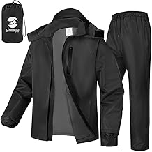 Men's Waterproof Rain Gear 2pcs/set Packable Rain Suit for Working Fishing