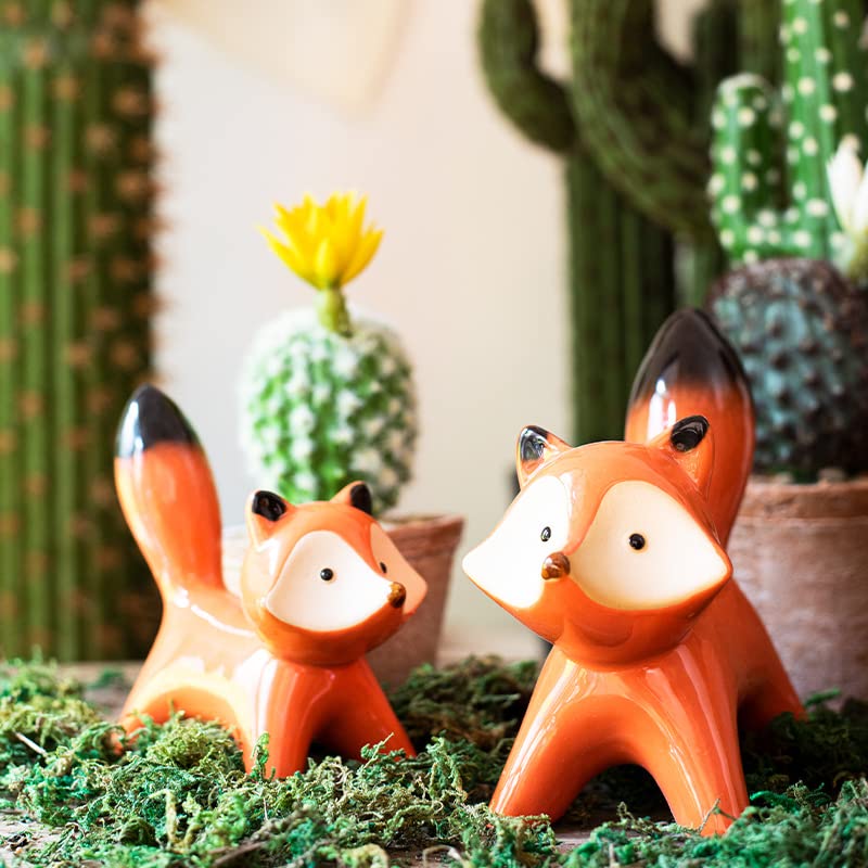 Décoration De Renard, Statue De Renard, Mignonne Figurine De Renard à Neuf Queues En Résine | Jouet De Collection Pour Filles, Statues D'animaux De Fée, Décoration De Bureau Tendance Pour Enfants