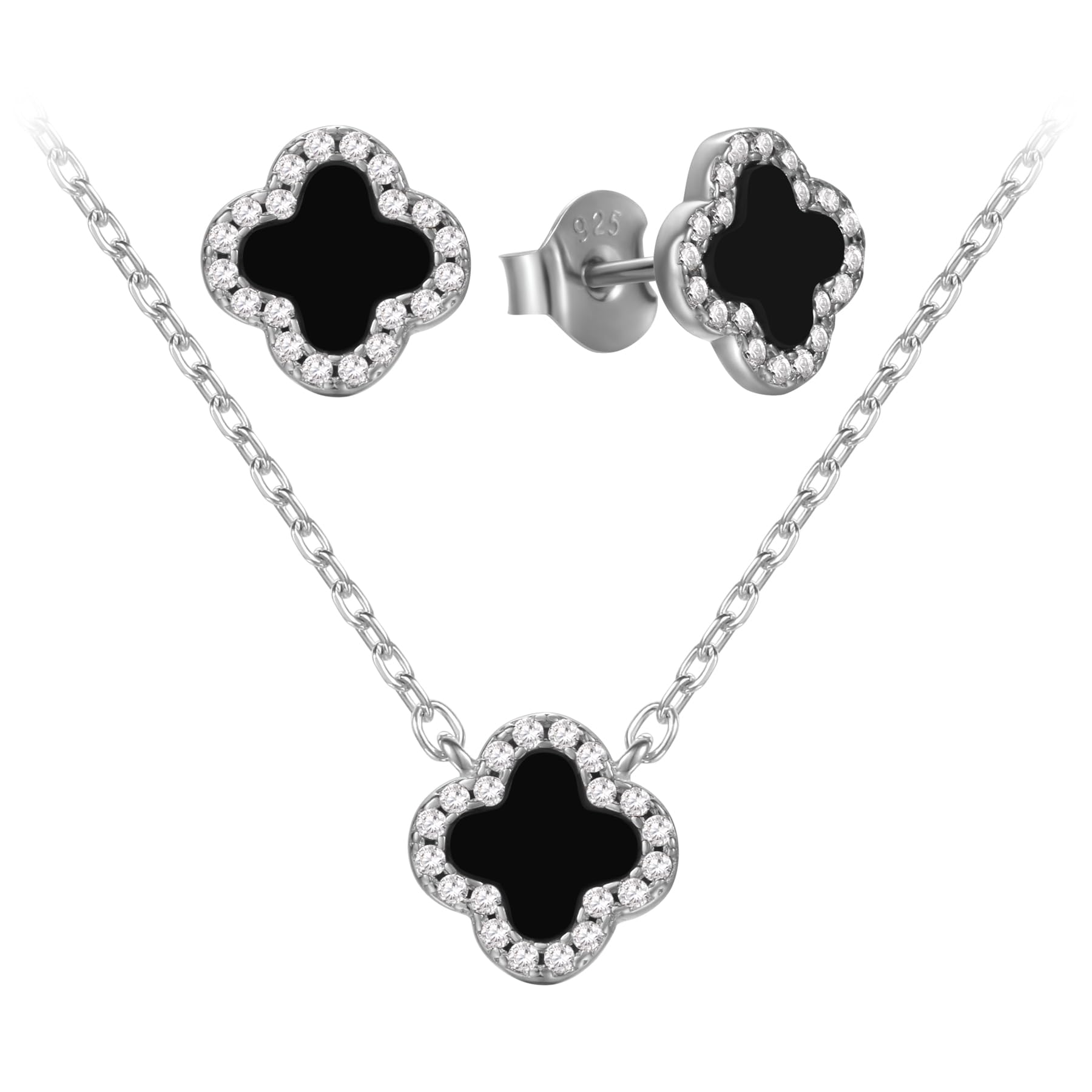 925 Silber Ohrringe für Damen Hypoallergen Geschenk | 925 Silber Ohrringe,Hypoallergen,Rhodiniert,Geschenk für Damen,Kleeblatt,Muttertag,Valentinstag,Geburtstag