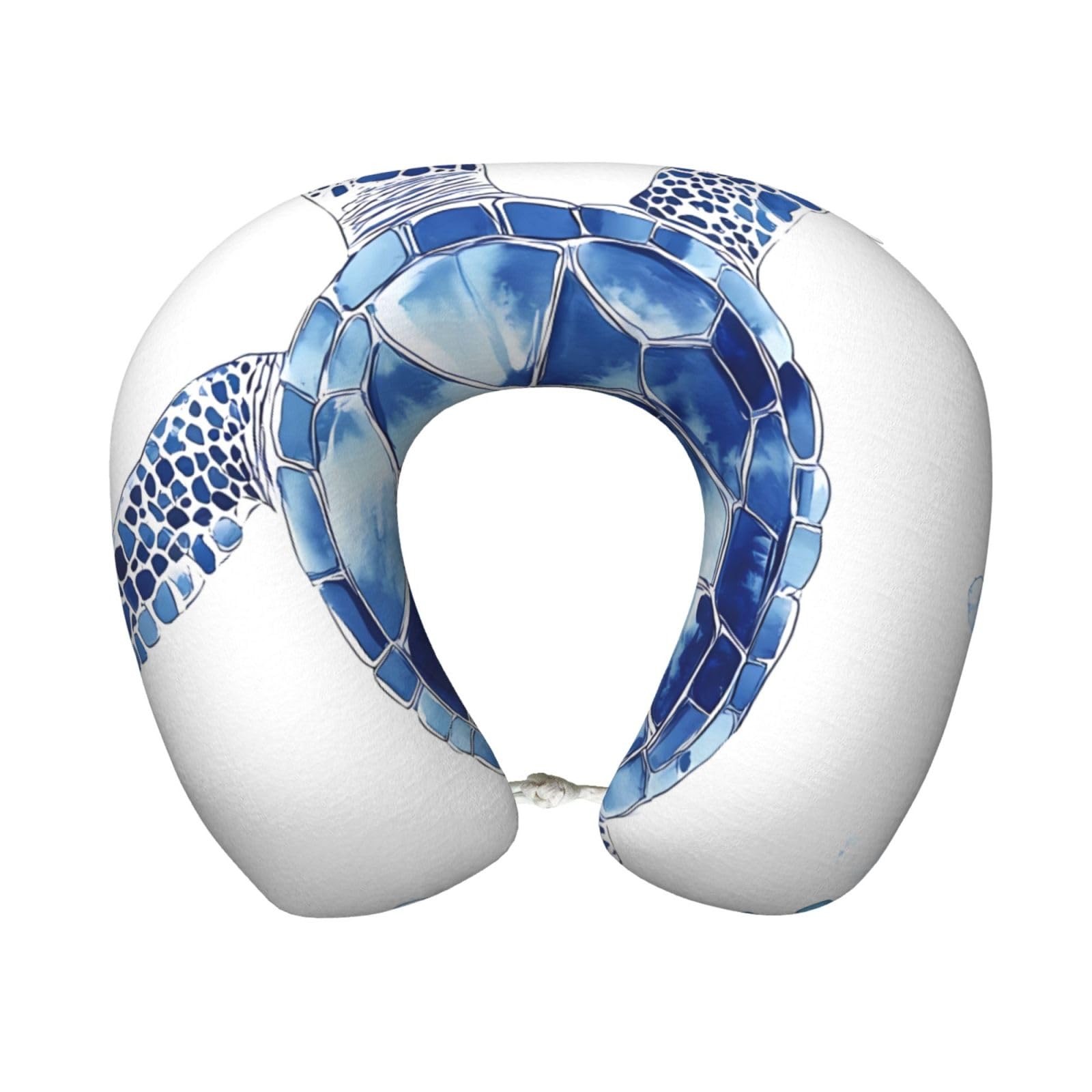 Sea Turtles Memory Foam Travel Pillow Soft U-Shaped Neck Support with Washable Cover and Adjustable Snap for Travel