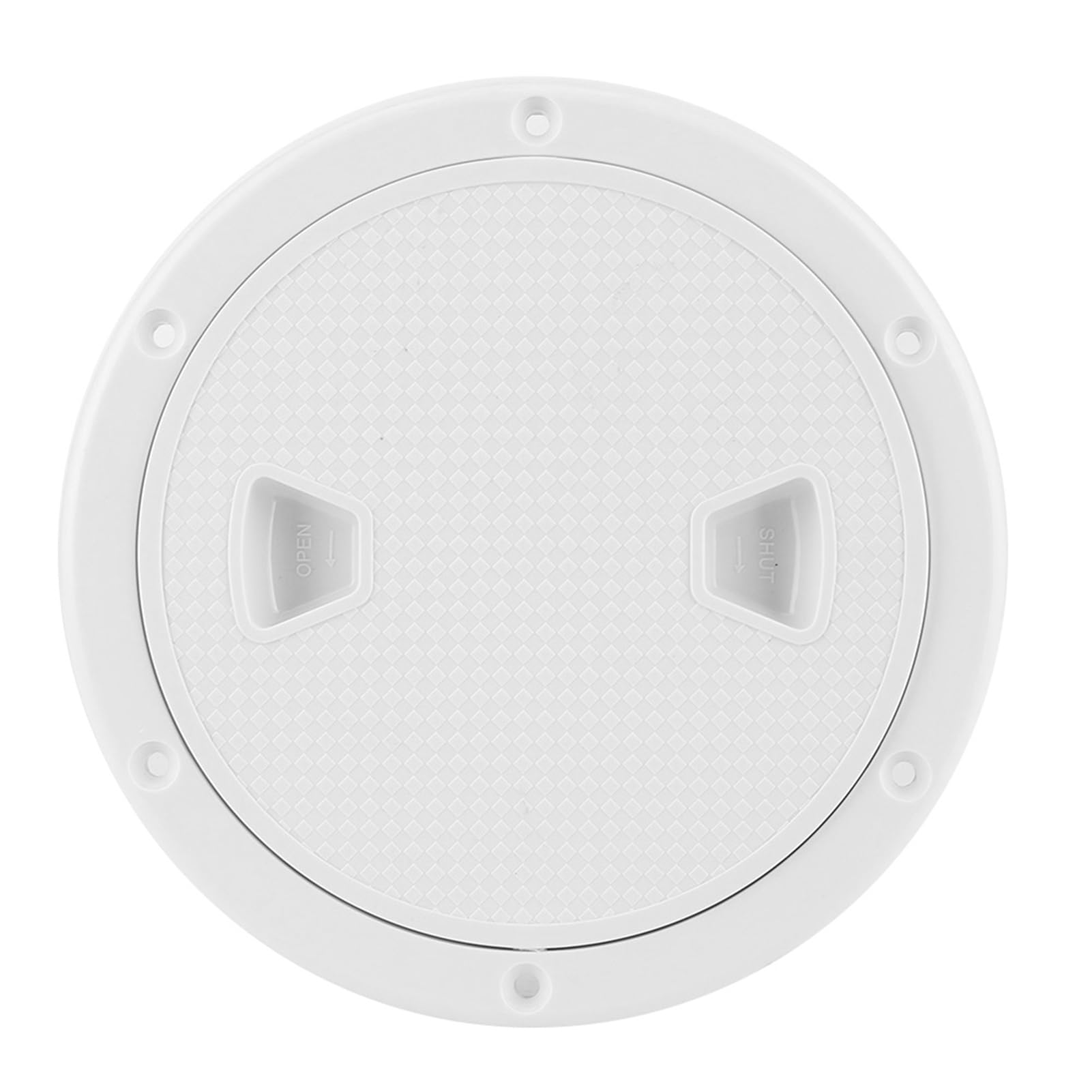Leapiture 6in ABS Deck Plate White Round Boat Inspection Hatch Cover Boat Storage Access Hatch Deck Opening Cover Marine Parts