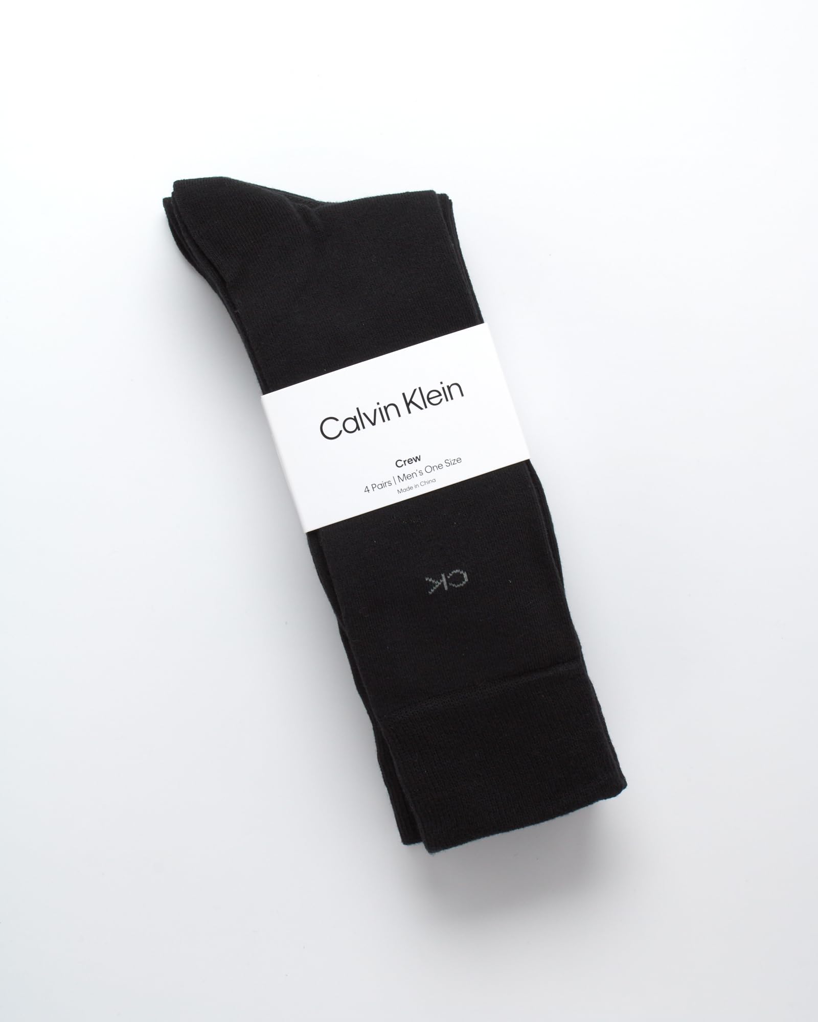 Calvin Klein Lot de 4 paires de chaussettes habillées pour homme en coton peigné avec poignets resserrés - Chaussettes pour homme (tailles : 40-46)