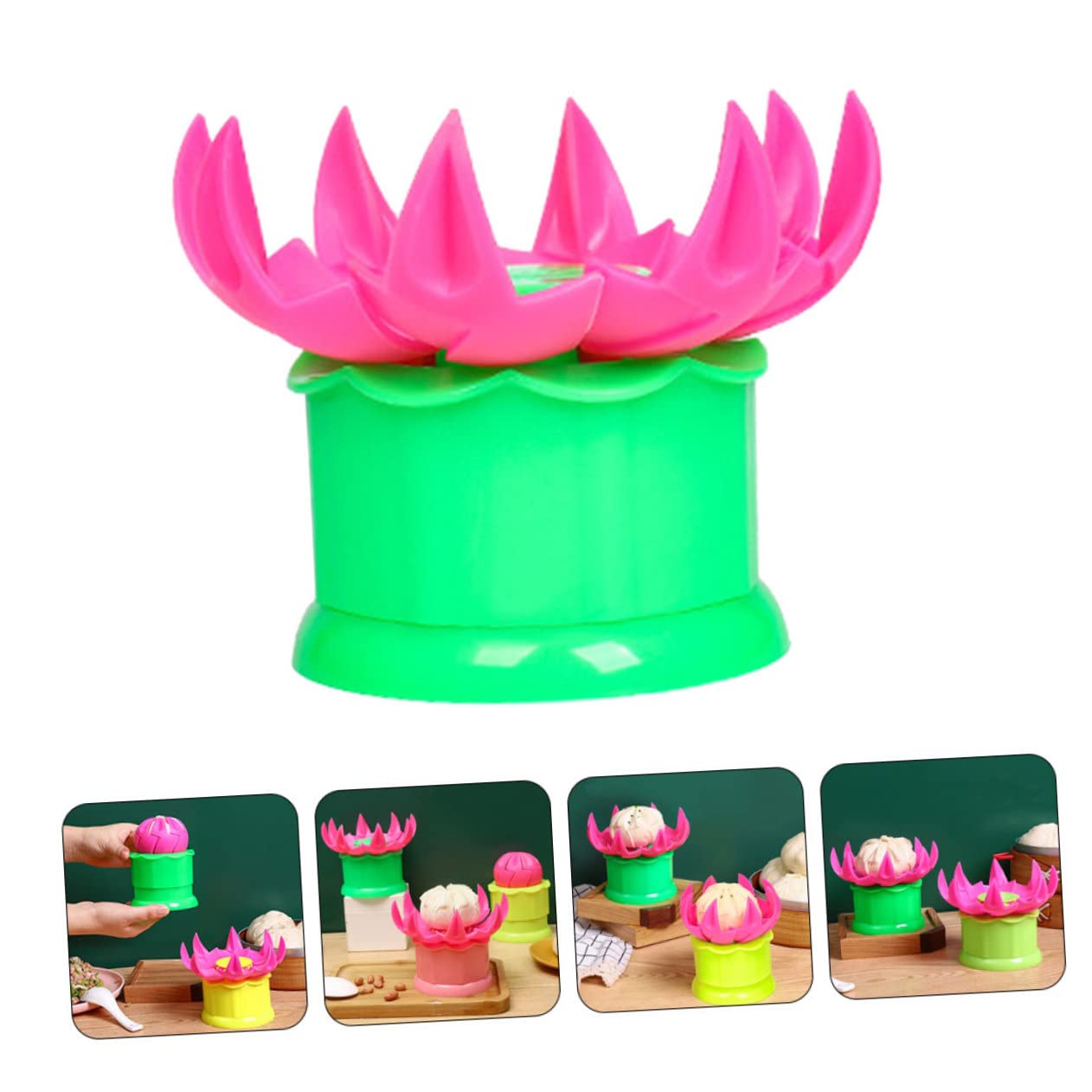 DECHOUS 2pcs Plastic Maker Buns Mold for Kitchen Easy Reusable Pastry Tool for Making Dumplings and Flower-shaped Pastries for Home and Restaurant Use