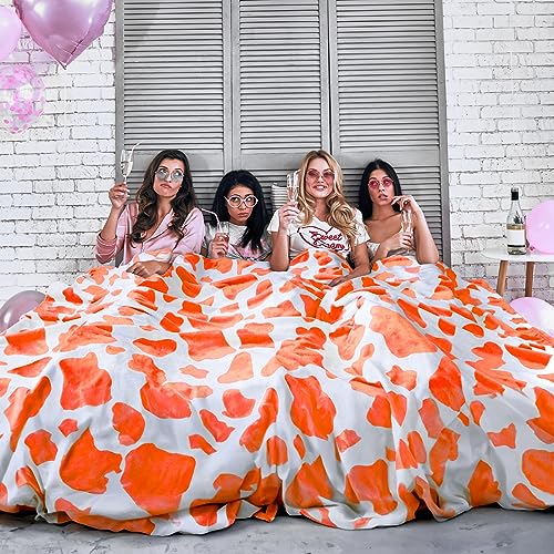 HSEEC Orange Throw Blankets Fleece Soft Blankets & Throws Super Soft Plush Blanket Twin Size