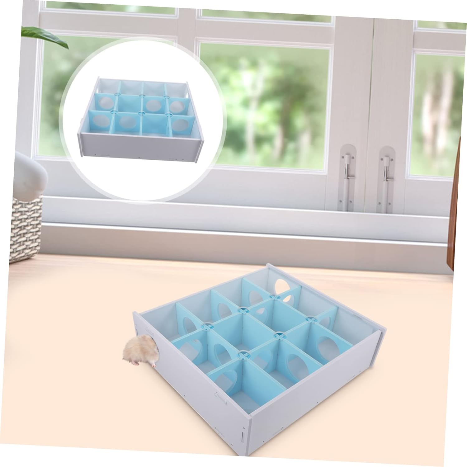 HANABASS Hamster Tunnel Toy Creative Labyrinth for Interactive Plaything for Hamsters Mice and Gerbils Encourages Activity and Boredom Cozy Sky