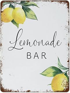 Printable Lemonade Bar Sign Lemon Bridal Shower Signs for Kitchen Home Office Bar Cafe Decor 8x12 Inch