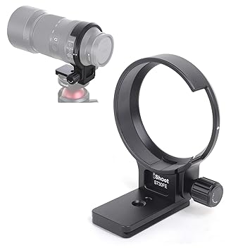 iShoot Metal Lens Collar, CNC Tripod Mount Ring Support for Sony FE 70-300mm F4.5-5.6G OSS Lens, Bottom is ARCA Fit Quick Release Plate Compatible with Tripod Ball Head of ARCA-Swiss Type