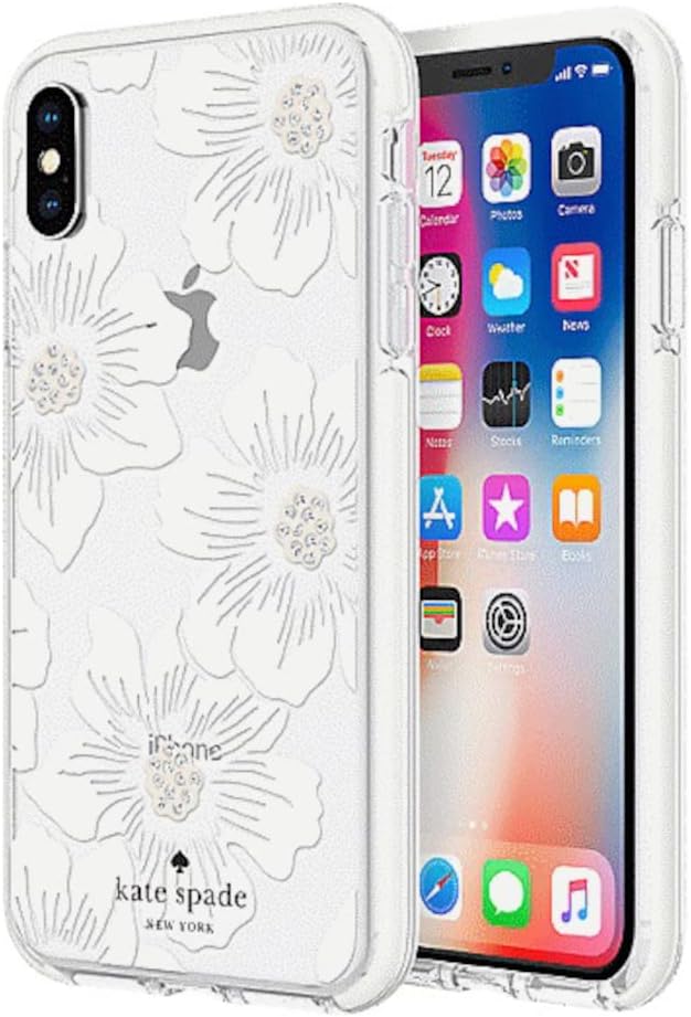 Kate Spade Defensive Hardshell Case for iPhone XS / X - Hollyhock White Floral