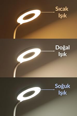 2li SET Şarjlı Masa Lambası + Kronometreli Öğrenci Saati Renk Ayarlı Ders Çalışma Okuma Lambası Q3 [Enerji Sınıfı A]