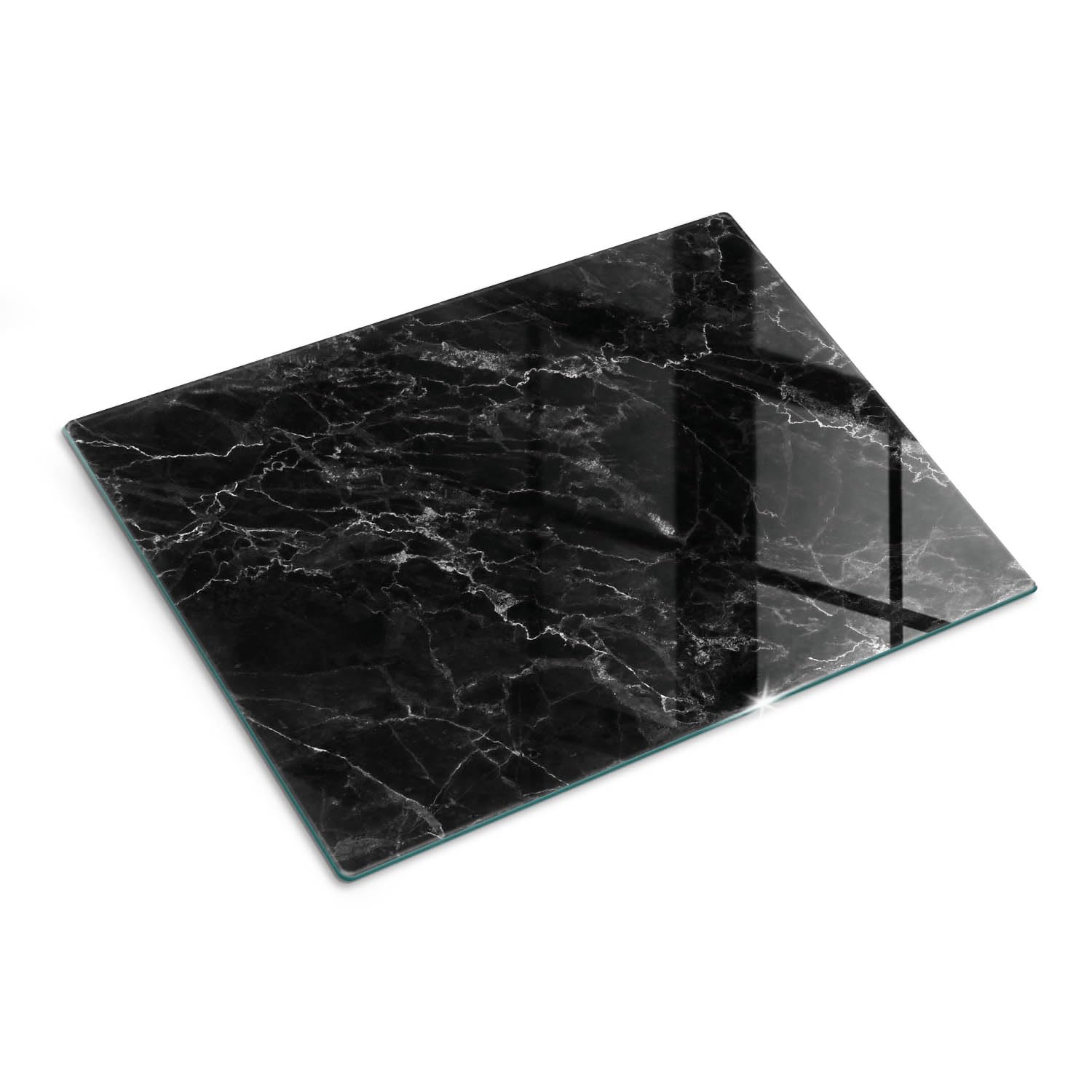 Écran de protection et planche en verre trempé 40x30 cm Marbre noir