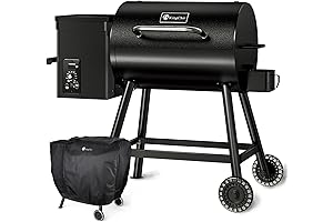 KingChii Electric Wood Pellet Grill & Smoker, 456 SQ.IN Grill Capacity, PID...