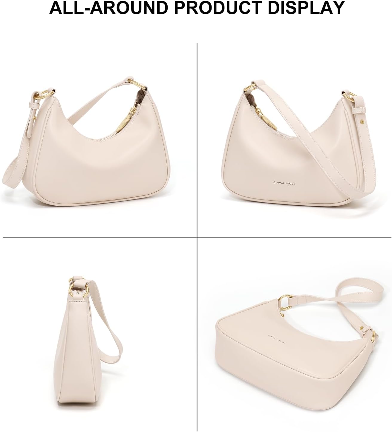 Shoulder Purses For Women, Leather Hobo Bags For Women, Two Strap For Shoulder And Crossbody - Image 7