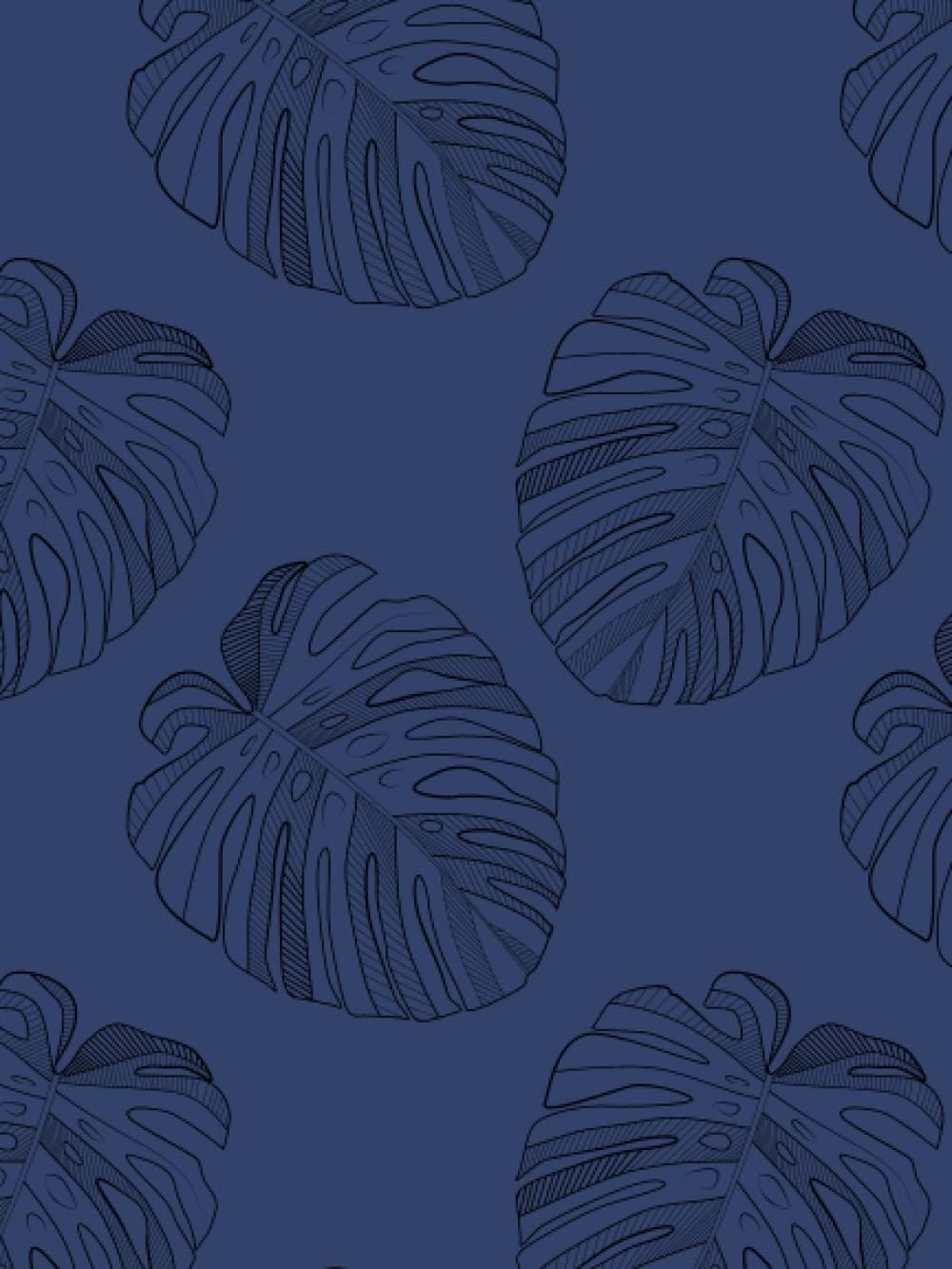 Monstera Navy Blue: Aloha Collection
